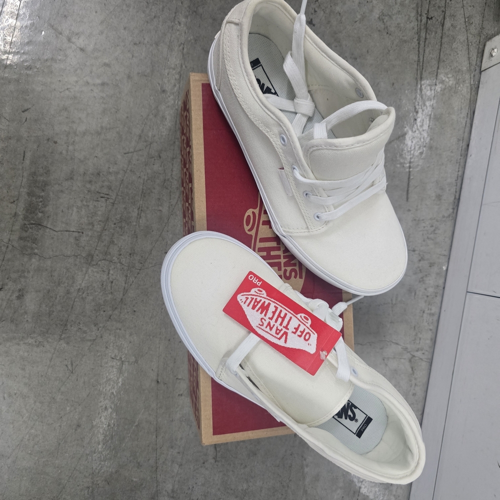 Vans White Low-Top Canvas Sneakers